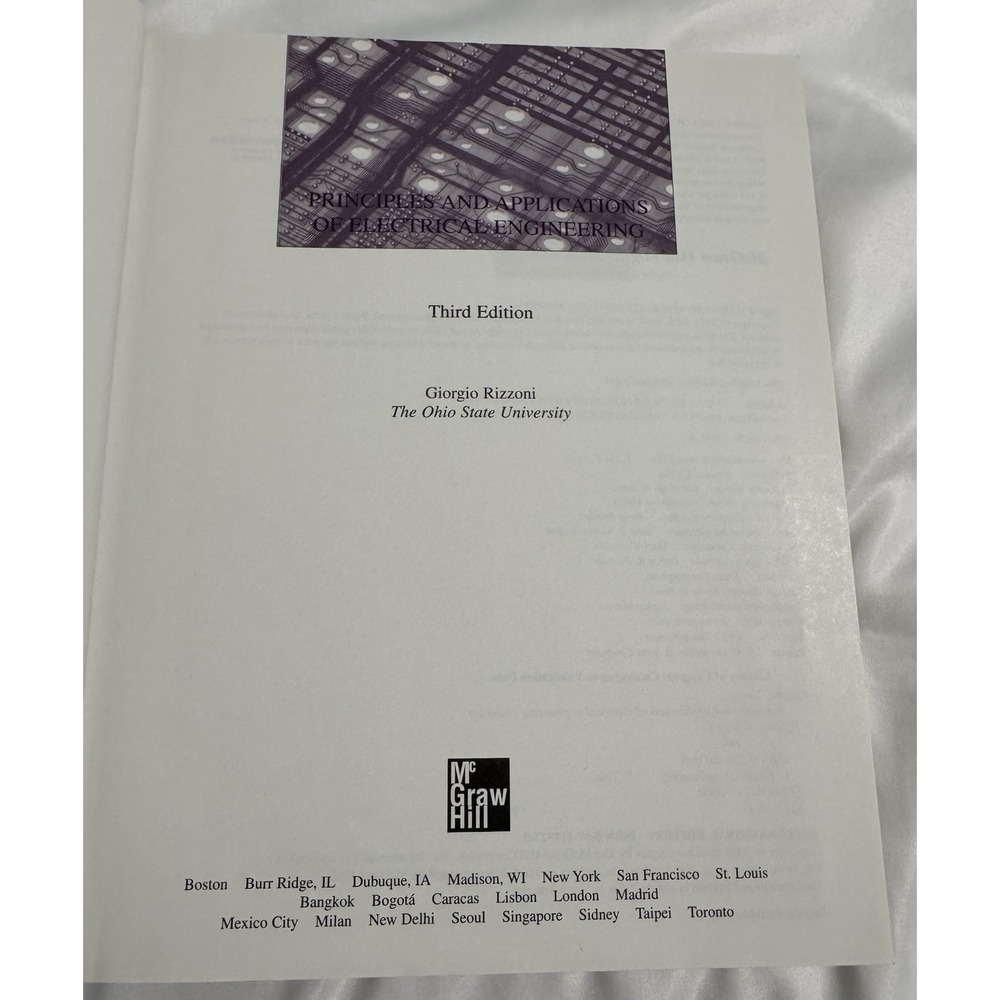 Principal Applications Of Electrical Engineering Giorgio Rizzoni 3rd Edition /CD - Picture 6 of 11
